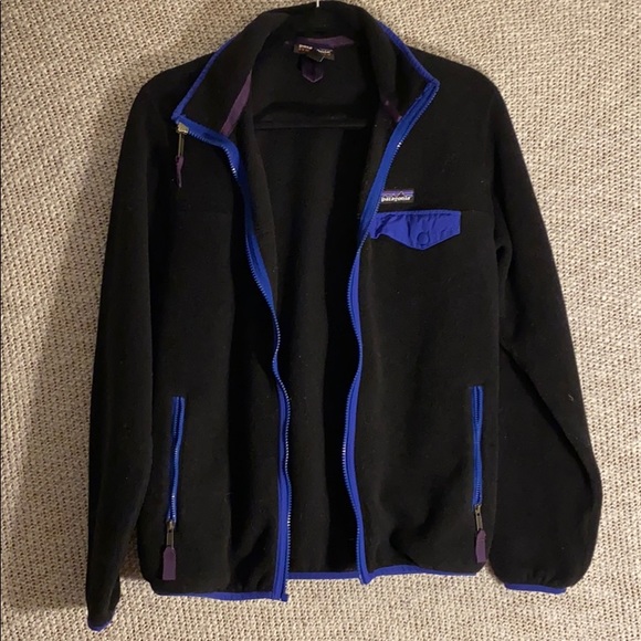 Patagonia Jackets & Blazers - Patagonia Black/Blue Zip Up Sweater (S)